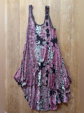 Free People Paisley Floral Tiered Mini Dress | Size XS | 100% Rayon | Like New